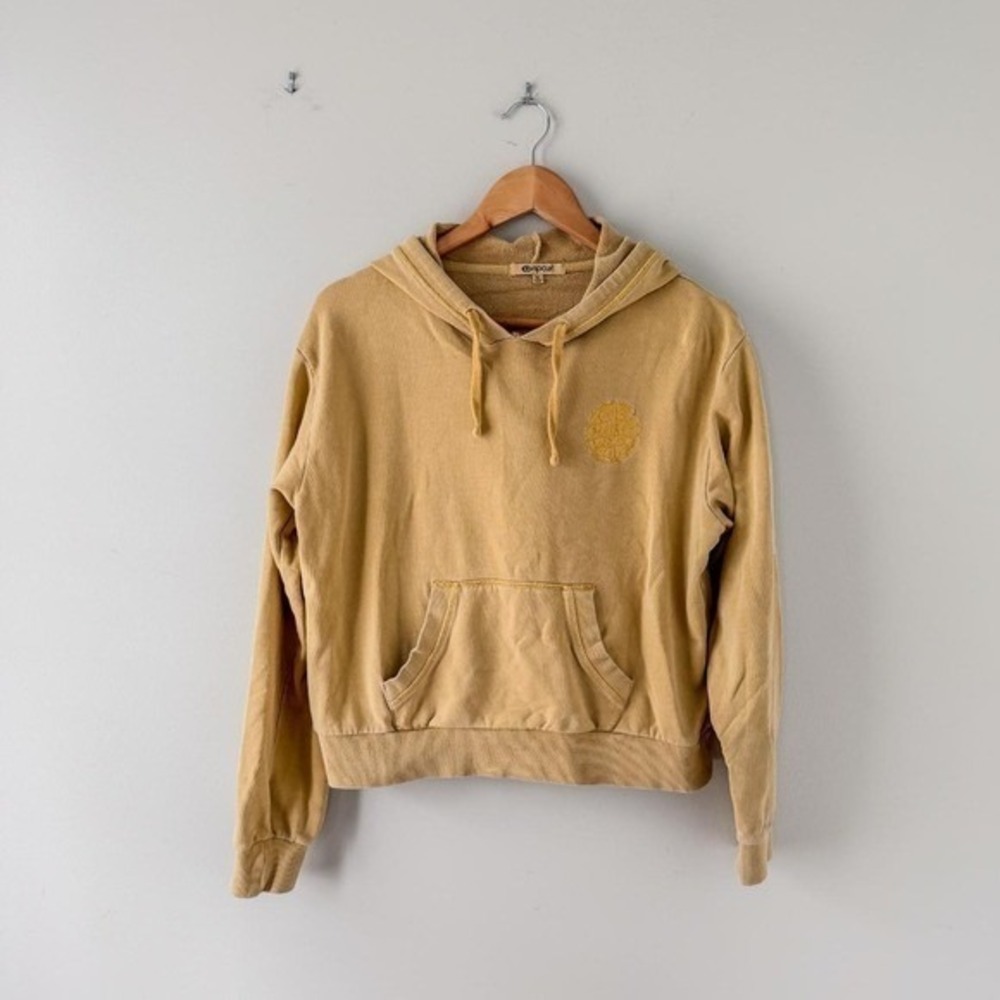 Women's Rip Curl Boho Yellow Faded Wash Hoodie Size XS Fall